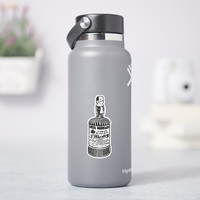 Vintage Whiskey Bottle Art Sticker (HydroFlask)