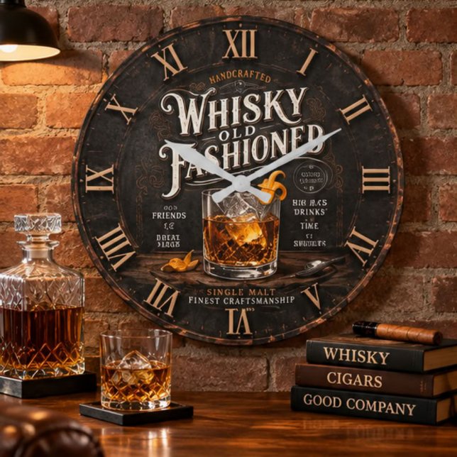 Vintage Whiskey  Large Clock (Creator Uploaded)