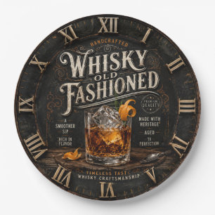 Vintage Whiskey Paper Plates