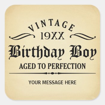 Vintage Whiskey Person Funny Birthday Sticker by giftcy at Zazzle