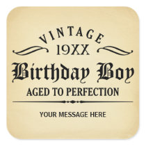 Vintage Whiskey Person Funny Birthday Sticker