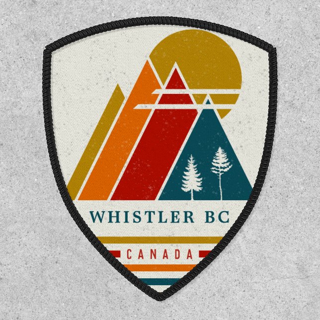 Vintage Whistler Canada Skiing Souvenir 1980s Patch (Front)