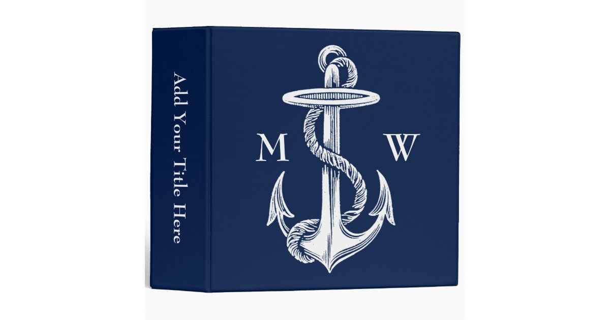 navy anchor with rope