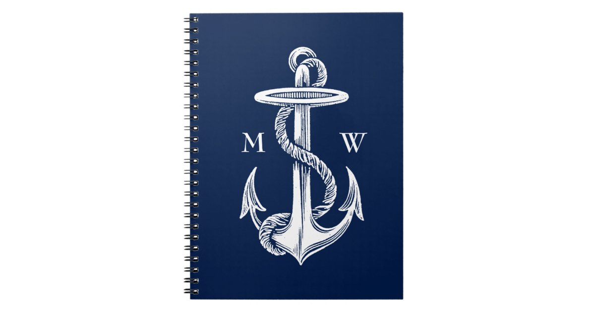 navy anchor with rope