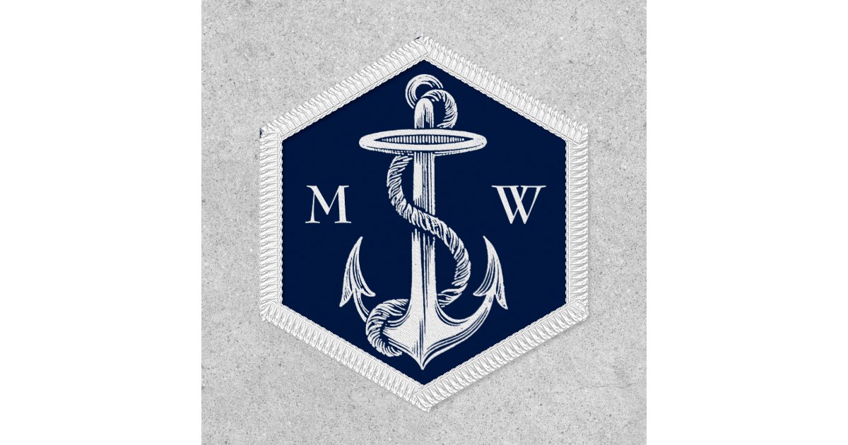 navy anchor with rope