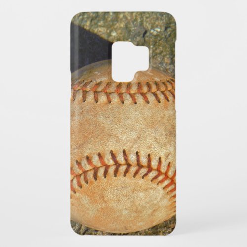 Vintage White Baseball red stitching Case_Mate Samsung Galaxy S9 Case
