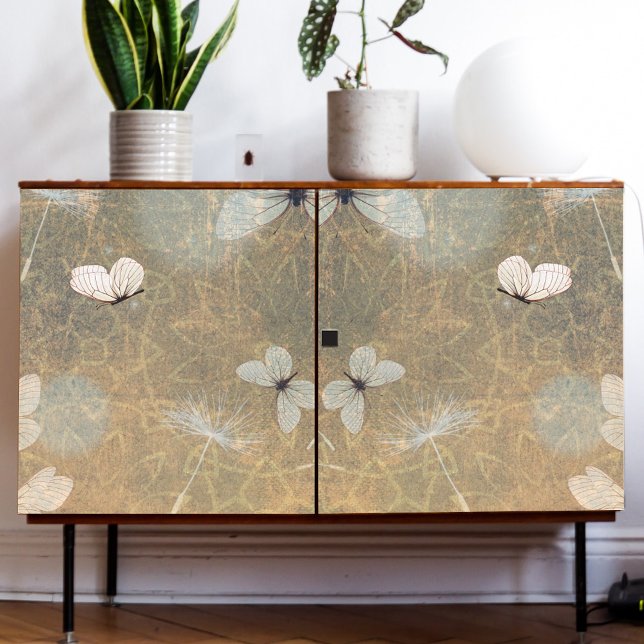 Vintage White Butterflies And Flying Dandelions  Tissue Paper (Creator Uploaded)