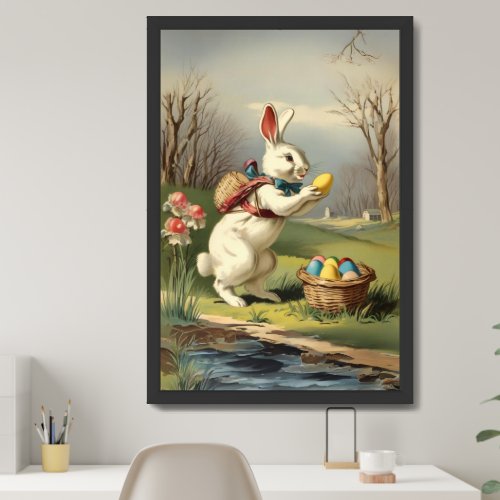 Vintage White Easter Bunny Wall Decor