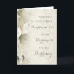 Vintage White Flowers Daughter in Law Birthday Card<br><div class="desc">Birthday card for daughter in law with soft and pretty vintage white flowers and thoughtful verse.</div>