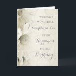 Vintage White Flowers Daughter in Law Birthday Card<br><div class="desc">Birthday card for daughter in law with soft and pretty vintage white flowers and thoughtful verse.</div>