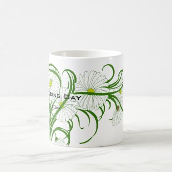 Vintage White Gerber Daisy Flowers Wedding Set Coffee Mug by InvitationCafe at Zazzle