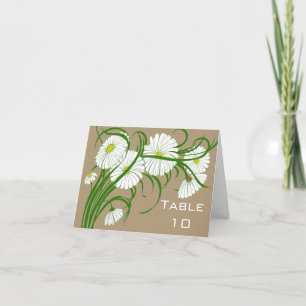 Vintage White Gerber Daisy Flowers Wedding Set Thank You Card