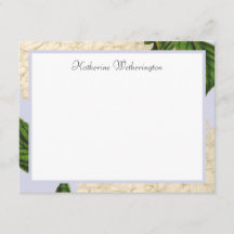 Vintage White Hydrangea Personalized Note Cards