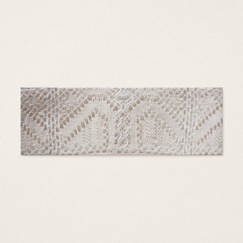 Vintage white lace business cards