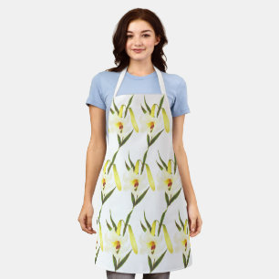 Vintage White Lily Apron