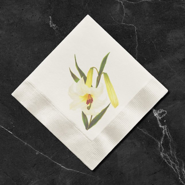 Vintage White Lily Napkins (Creator Uploaded)