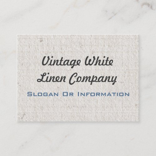 Vintage White Linen Business Cards