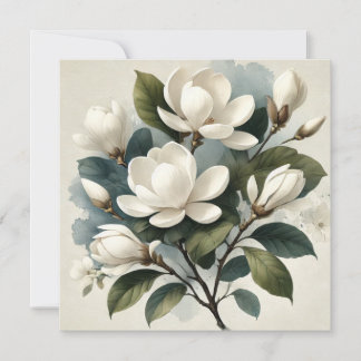 Vintage White Magnolia Botanical