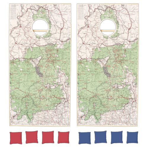 Vintage White Mountains National Forest Map 1863 Cornhole Set