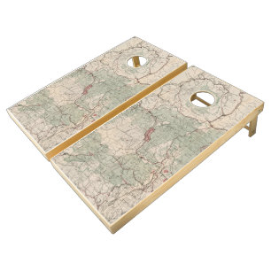 Vintage White Mountains National Forest Map (1931) Cornhole Set