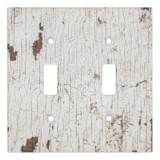 Vintage White Painted Wood Light Switch Cover