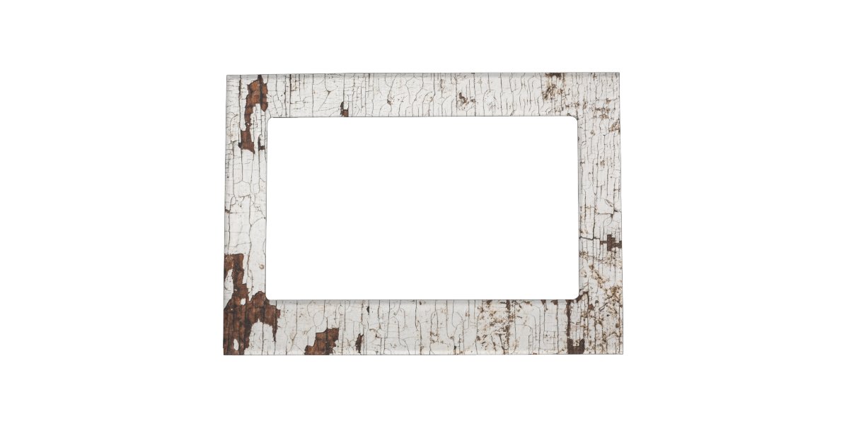 Vintage White Painted Wood Frame Zazzle