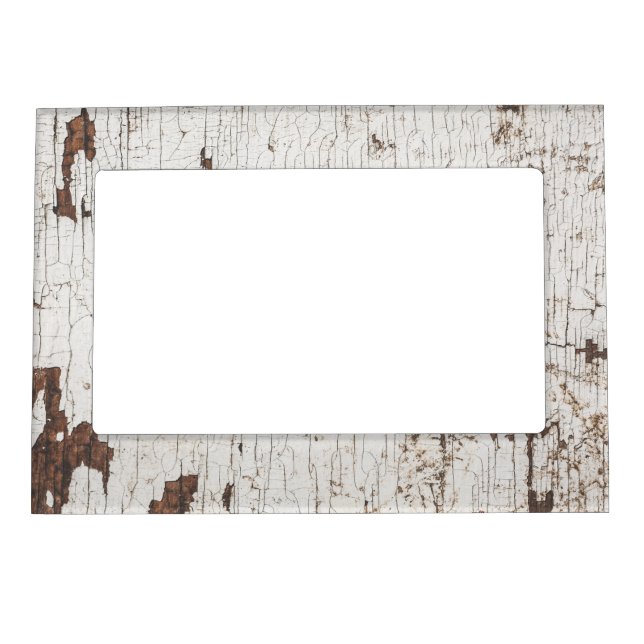 Vintage White Painted Wood Magnetic Frame (Front)