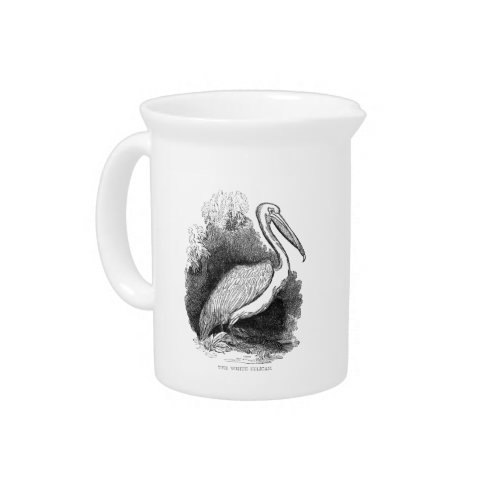 Vintage White Pelican Pitcher