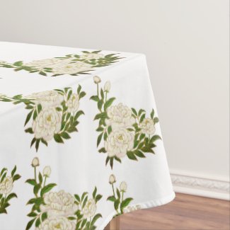 Vintage White Peony Flower  Floral Kitchen/Dining 