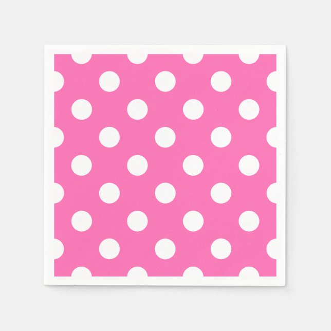 Vintage White Polka Dots Pattern Napkins (Front)