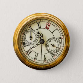 Vintage White Rabbit Ancient Steampunk Watch Button by WhenWestMeetEast at Zazzle