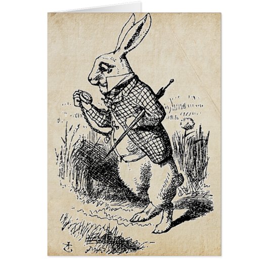 Vintage White Rabbit Cards (Front)