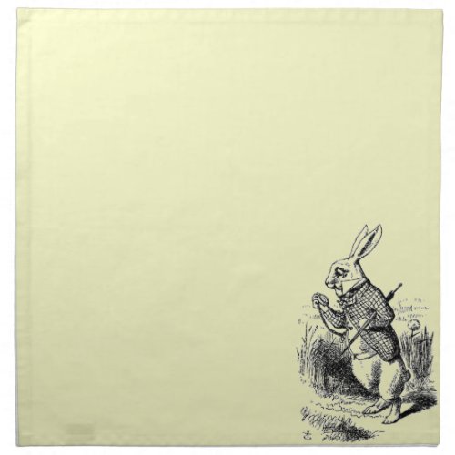 Vintage White Rabbit Napkin