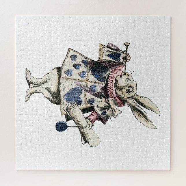 Vintage White Rabbit Of Alice In Wonderland Puzzle | Zazzle