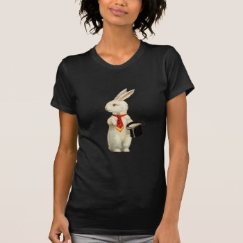 Vintage White Rabbit T-shirt by Kinder_Kleider at Zazzle