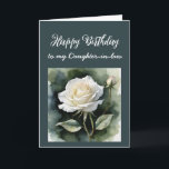 Vintage White Rose Daughter-in-law Birthday Card<br><div class="desc">Vintage White Rose Flower Daughter-in-law Birthday</div>