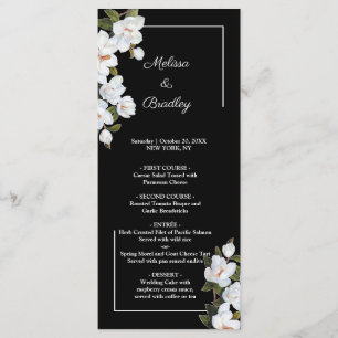 Vintage White Rose Menu