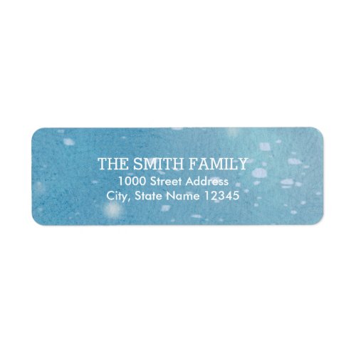 Vintage White Snow Glitter Christmas Holiday Label