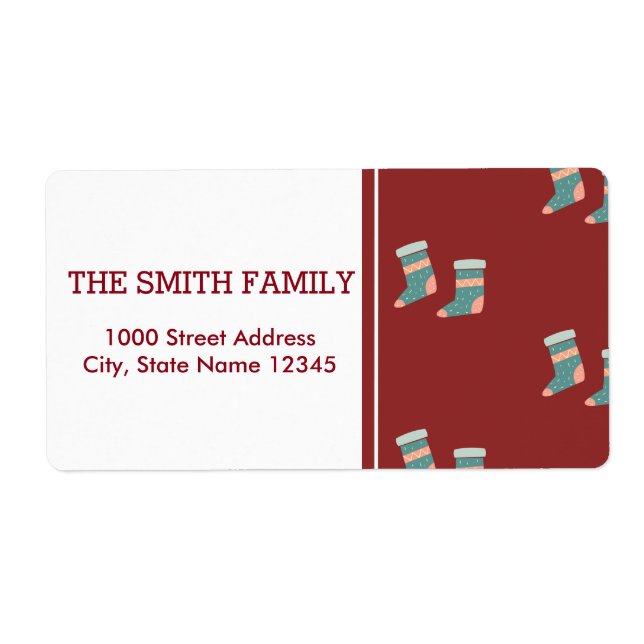 Vintage White Snow Glitter Christmas Tree Holiday  Label (Front)