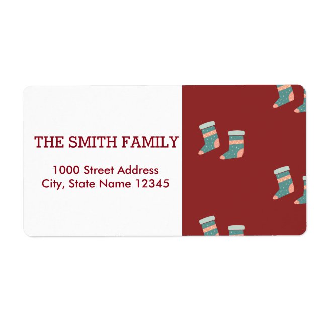 Vintage White Snow Glitter Christmas Tree Holiday  Label (Front)