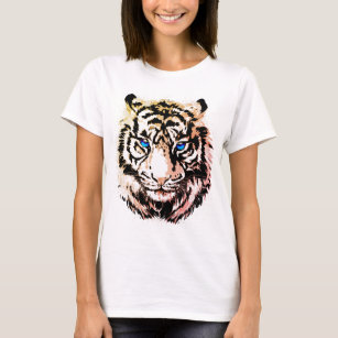 Vintage White Tiger Head - Retro Tiger - Big Cat T-Shirt