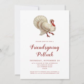 Vintage White Turkey Friendsgiving Potluck 