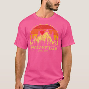 Vintage Whitefish Montana Mt Mountains Hike Hiking T-Shirt