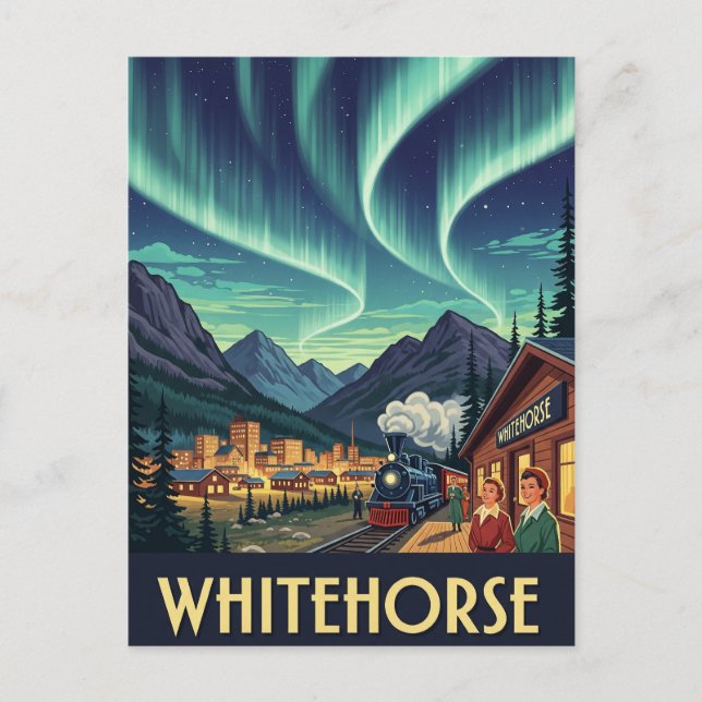 Vintage Whitehorse Yukon Canada Travel Postcard (Front)