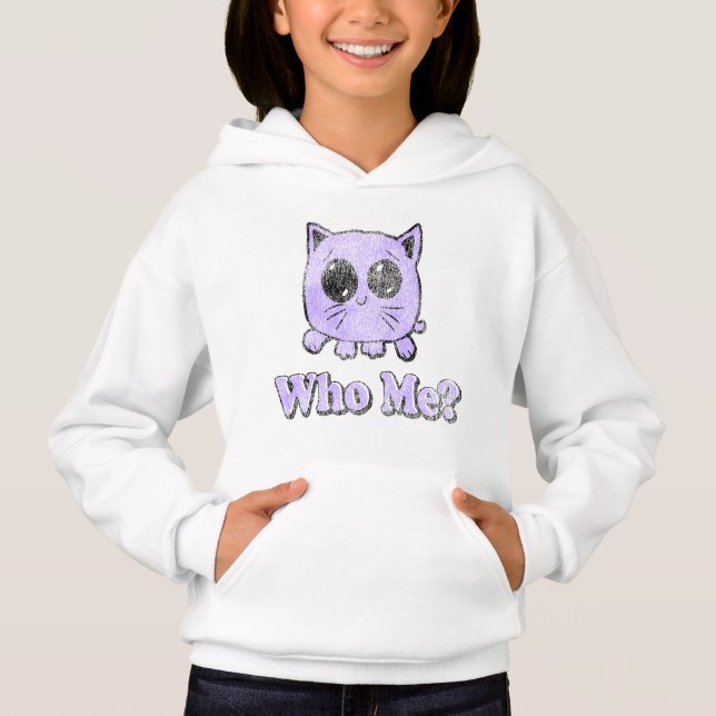 Vintage Who Me Kitty Hoodie (Front)