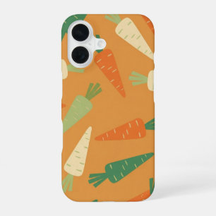 Vintage Whole Carrot Pattern iPhone 16 Case
