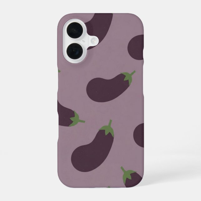 Vintage Whole Eggplant Pattern iPhone Case (Back)