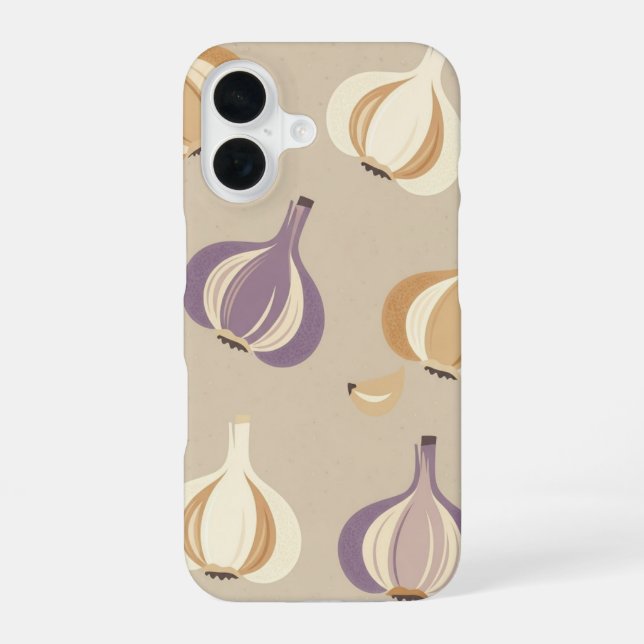 Vintage Whole Garlic Pattern iPhone Case (Back)