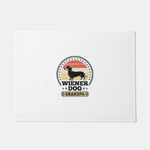 Vintage Wiener Dog Grandpa Dachshund Shirt Design_ Doormat