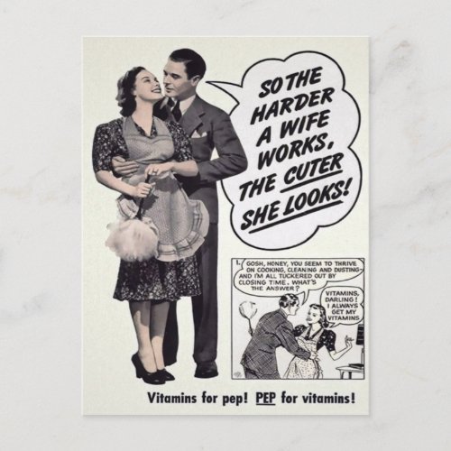 Vintage Wife Mail Order Advertisement Postcard